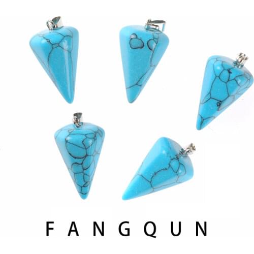 20colors DIY Pendants Reiki Pendulum Natural Stone Amulet Healing Crystal Pendant Meditation Hexagonal Pendulums for Men Women