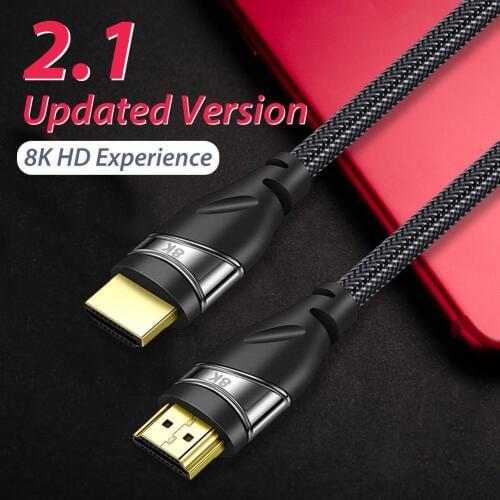 2020 HDMI 2.1 48Gbps Ultra High Speed Video Cable High Speed Durable Video Cord 8K 7680 * 4320 High-definition Connector Cable