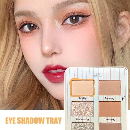 2021 Waterproof Eye Shadow Palette Bright Makeup 6 Colors Shiny Cosmetics For Girls And Women