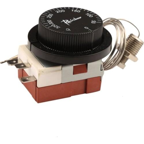 TS-320SR-C Korea Rainbow Capillary Thermostat with Screw 50-320 Celsius Three Feet Tempering Switch 3 Pin Temperature Controller