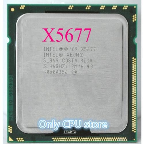 Free shipping X5677 processor (3.467GHz/12MB/4 cores/Socket 1366/6.4 GT/s QPI)Original Server CPU
