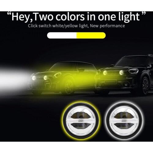 BLACK LED Rally Driving Lights For MINI Cooper LED Front bumper lights -YIAALUX