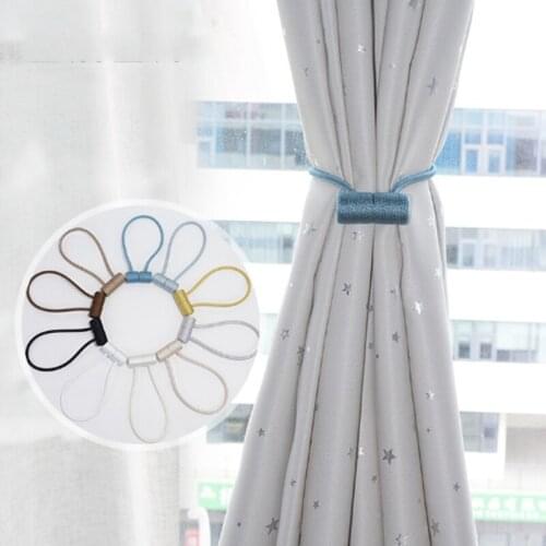 Cylinder Headphone Curtain Magnetic Button Curtain Straps Door Curtain Strap Tie Buckle Tie Rope For Home Decoration Accessories