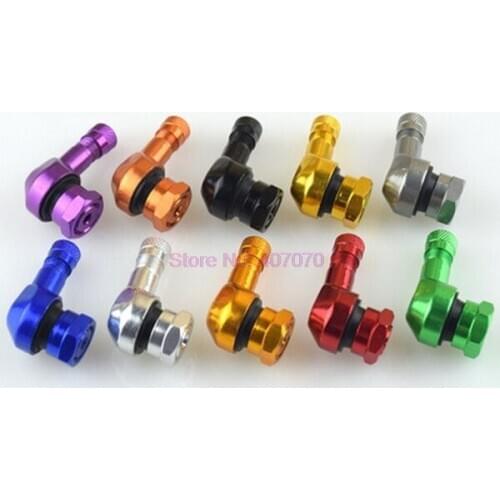 By DHL or Fedex 500pcs Universal Motorcycle 90 Degree Rim Wheel Tire Valve Stems CNC Aluminum Blue