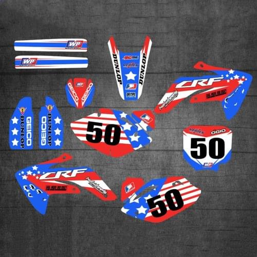 Free Custom GRAPHICS BACKGROUNDS DECALS STICKERS for Honda CRF150R CRF 150R 2007 2008 2009 2010 2011 2012 2013 2014 2015 16-2018