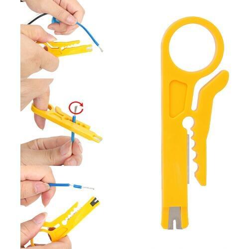 NICEYARD Mini Portable Multifunction Cable Stripping Wire Cutter Crimping Tool Wire Stripper Knife Crimper Plier