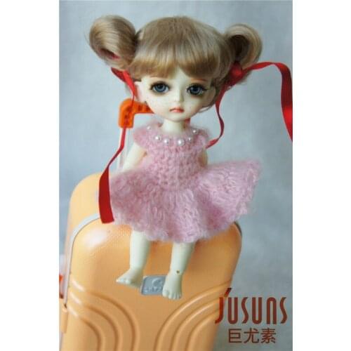 JD034 1/8 Synthetic mohair doll wigs 5-6inch Cute little balls wig fashion tiny doll accessories