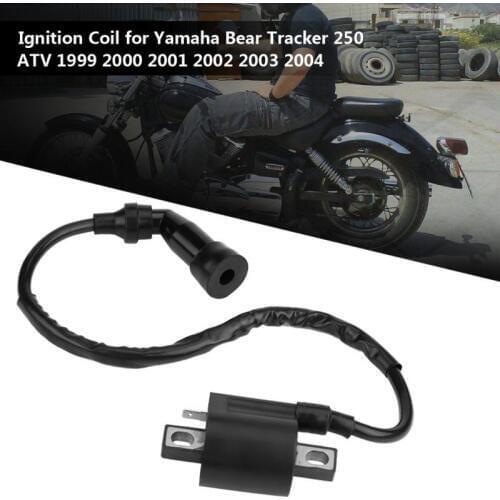 Motorcycle Ignition Coil for Yamaha Bear Tracker 250 ATV 1999 2000 2001 2002 2003 2004 Black