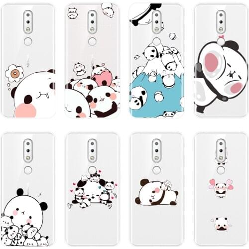 Cute Panda Funny Kawaii Simple Cases For Nokia 7.1 6.1 5.1 3.1 2.1 Plus Case Silicone Back Cover For Nokia 4.2 3.2 Phone Case