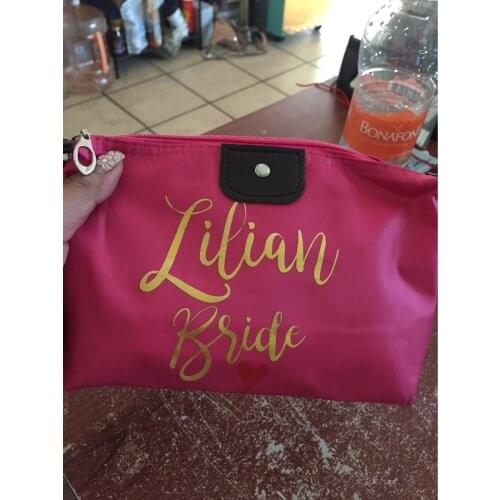 Set of 8 Bridesmaid Makeup Gift Make Up comestic Lingerie Bags Bridesmaid, Maid of Honour Unique Gift for Bridal Party gifts