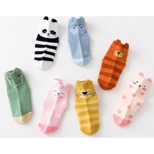 Newborn Socks Spring Lovely Cartoon Stereo Childrens Stockings Baby Socks Antiskid Animal Floor Socks Boy Girl Infant