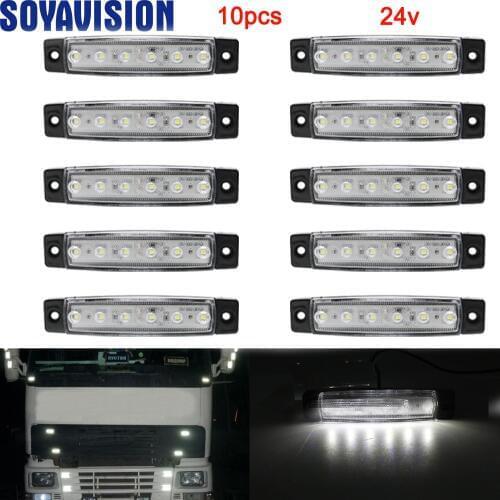 New 6 LED Auto Car Truck Trailer Side Marker Indicators Light Lamp 24v Super Bright Light Low Power Consumption Waterproof