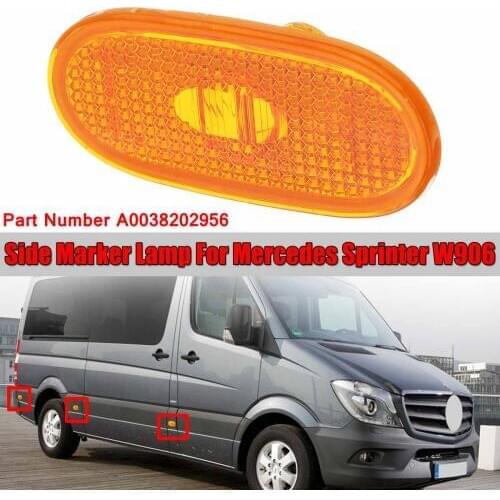 New Car Light Side Marker Lamp Turn Signal For Mercedes For Benz Sprinter W906 2006+ Car Shape Amber Side Lamp Light A0038202956