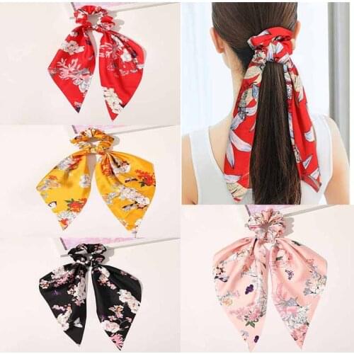 New Candy Color Women Hair Scrunchie Bows Ponytail Holder Hairband Hairpin Knot Scrunchy Girls Hair Ties Hair Accessories