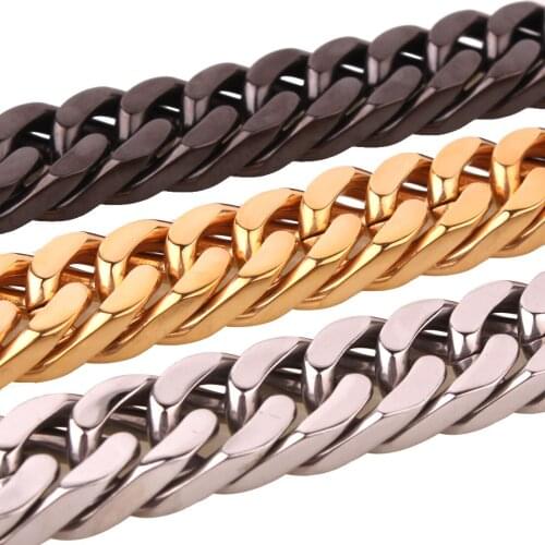 Charming Stainless Steel Polished Double Cuban Curb Link Chain Mens Womens Necklace/Bracelet Unisexs New Jewelry 7-40inch