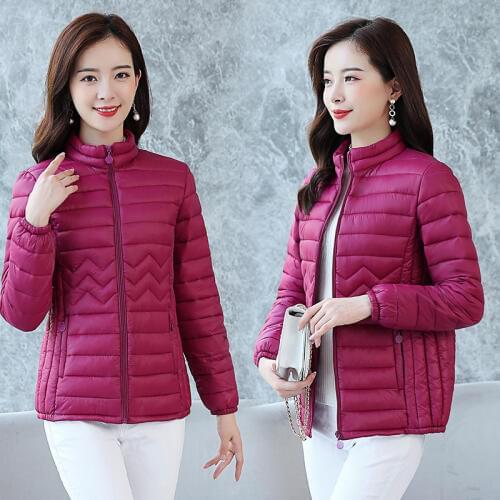 Autumn Winter Coat Women Parka Plus Size Female Jacket Light Padded Parkas Womens Jackets Manteau Femme Hiver KJ627