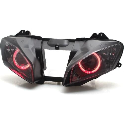Motorcycle Front Headlamp Assembly Custom Headlight HID Projector Conversion LED For Yamaha YZF R6 2008-2015
