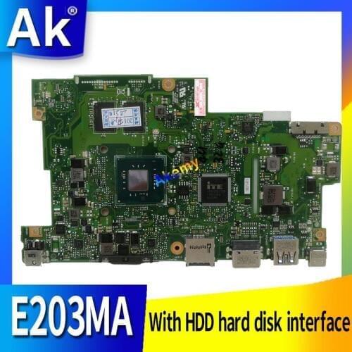 With 4G RAM + With HDD hard disk interface 4 cores CPU Laptop Motherboard For Asus E203M E203MA Notebook mainboard test OK