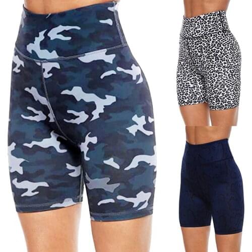 Workout Fitness Shorts Tummy Control Biker Shorts Women High Waist Female Clothing Push Up Short Elasticity Breathable #YJ