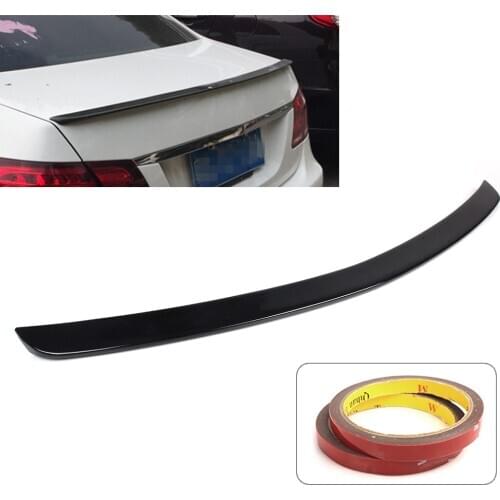 Car Tail Trunk Wing Roof Spoiler Lip Splitter Trim Glossy Black ABS For Mercedes Benz W212 E-Class 2009 2010 2011 2012 2013 2014