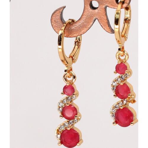 Vintage Luxury Gold Earrings For Women Fashion Jewelry Zircon Stones Drop Earrings Indian jewelry Bohemian Earrings OBS2958