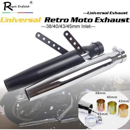 Motorcycle retro exhaust muffler antiqued vintage fashion exhaust pipe for honda M800 1200 CUSTOM XL883 sr400 FAT BOY