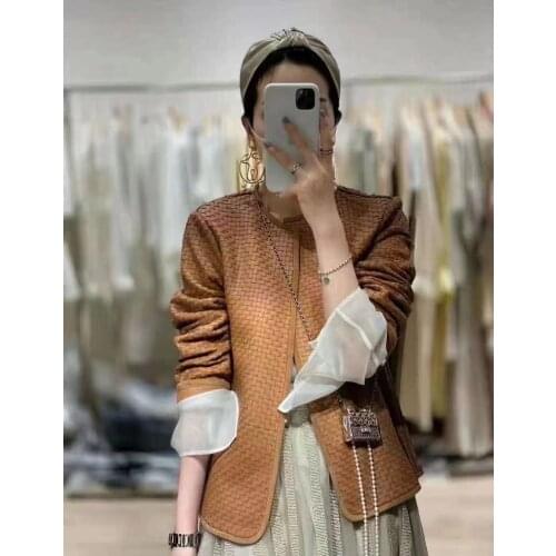 Genuine Leather Jacket Women 2021 Spring Autumn new fashion luxury Real Sheepskin Leather Coat Female Advanced Customization