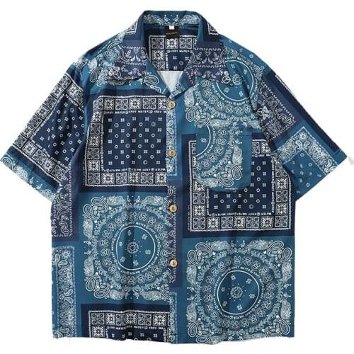 Women Shirts 2021 Chic Ladies Streetwear Loose Shirt Female Outfit Men Tops MID Sleeve Hiphop Oversize Hawaii