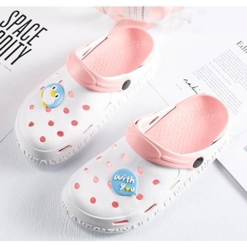Kawaii Women Sandals Lady Girl Sandals Summer Women Casual Jelly Shoes Flats Sandals Hollow Out Mesh Flats Beach Clogs Sandals