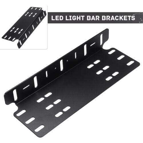 1pc Car Auto Number Plate Light Bracket Holder LED Driving Spot Licence Bar Mounts Headlight Fog Support Off Road SUV 4x4 Parts