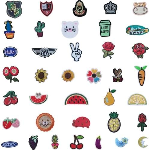 Rose flower can be sewn micro-chapter blouse embroidery self-adhesive DIY clothing craft supplies accessories 1PCS for sale