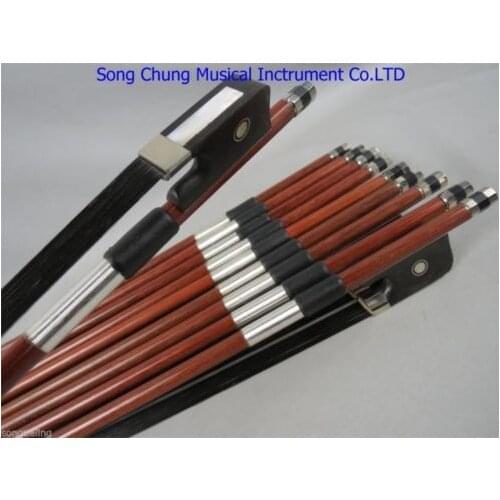 10pcs brazilwood 4/4 student cello bow,ebony frog/black Horsehair