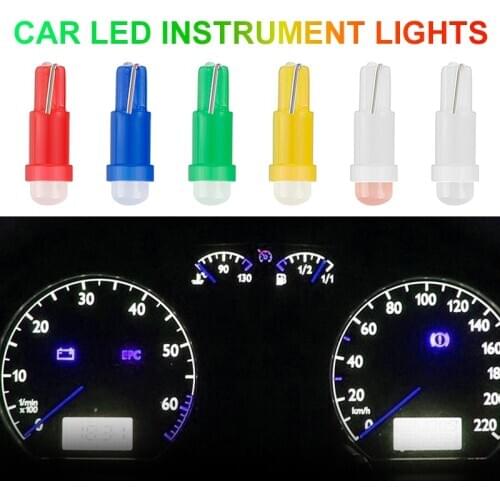 10Pcs T5 COB LED Dashboard Lamp Panel Bulb Auto Car Instrument Light Indicator Car Light