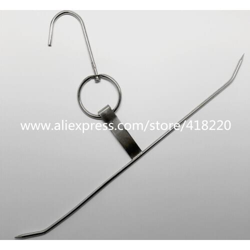 2pcs/lot stainless steel beef roast meat hook chicken wing ring chinese restaurant Hongkong diner roast pork hook