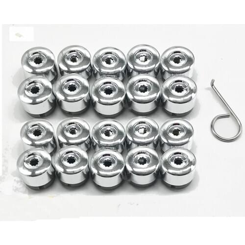 SKTOO 20pcs Chrome Color Car Wheel Lug Nut Bolt Cover Plugs for VW Touareg 2004-2016