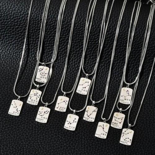 2020 new fashion temperament female twelve constellation color zircon tag, suitable for wedding party jewelry pendant D-045