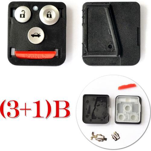 3+1 BUTTON PAD REMOTE KEY SHELL CASE FOR HONDA KEY 5PCS/LOT