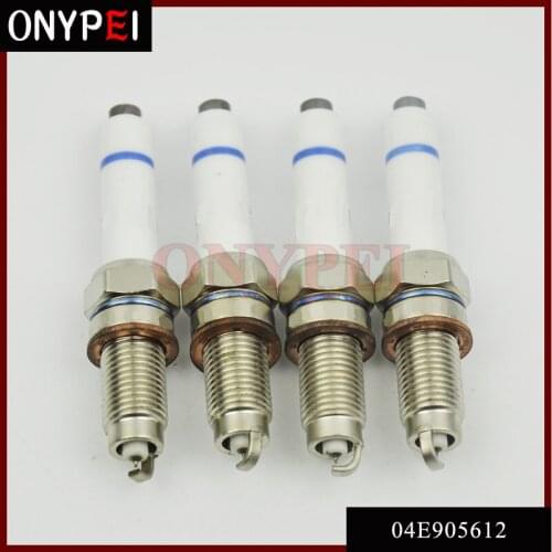 4pcs/lot Iridium Spark Plug 04E905612 04E905612C 04E905612E For Golf Passat Polo Skoda Seat Leon 04E 905 612