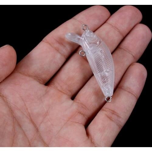 480pcs Blank Hard Lures Unpainted Fishing Baits Crankbait Wobblers Freshwater Fish Lure 5cm 2.7G