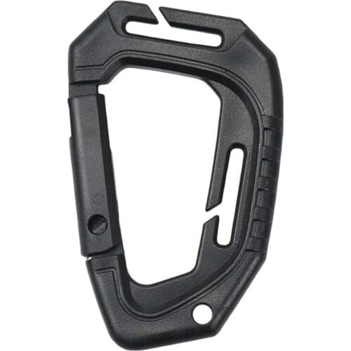 5pcs/pack D-Type Plastic Steel Molle Quick Hook Hanging Buckle Clip Outdoor Camping Backpack Bag Accessories