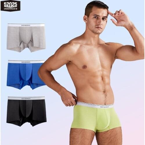 52025 Men Underwear Boxers Soft Quick-drying Mesh Fabric Light Seamless Breathable Comfy Underpants Men Boxer Men Sexy Underwear