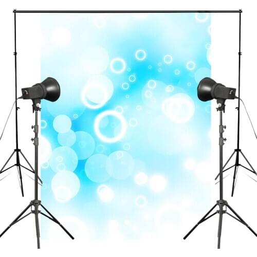 5x7ft Beautiful White Blue Bubble Photography Backdrop Circle Background Kids Photo Studio Backdrop
