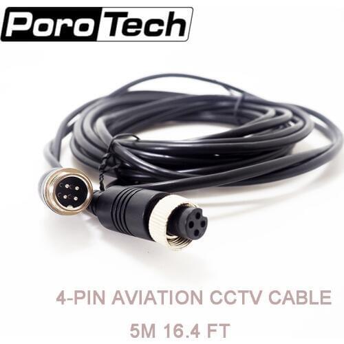 AC-5M 5pcs/lot Aviation Cable 4-Pin Aviation Extension Connector Video Audio Cable Four Core Video Premium Cable for CCTV Camera