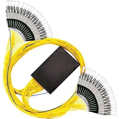 Free Shipping FC/UPC 1x32 1M caixa De Fibra óptica FTTH PLC splitter ABS 1x32 PLC splitter