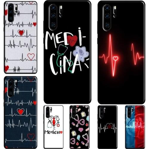 Nurse Medicine Health Heart Case For Huawei P30 Lite P40 P20 Pro Nova 5T P Smart 2019 Honor 20 10 X Lite 8X 9X Coque