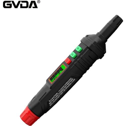 GVDA Natural Gas Detector Pen Type Combustible Gas Analyzer Monitor Flammable Gas Leak Detector Visible Audible Alarm PPM Meter