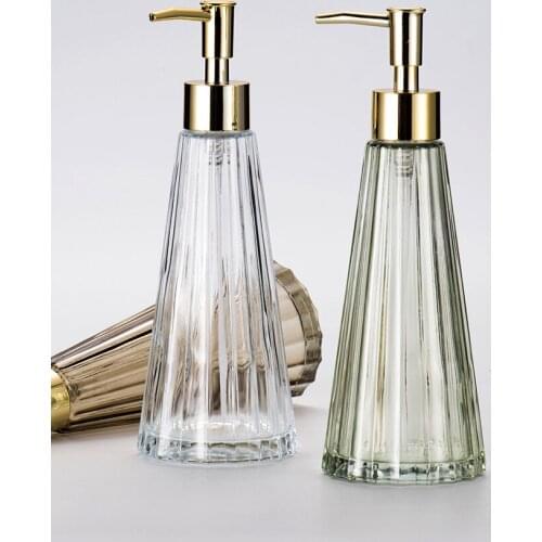 300MLGlass Lotion Bottle, Household Hand Sanitizer Bottle, Sub-bottling Shower Gel Bottle Hand Soap Dispenser Bottle