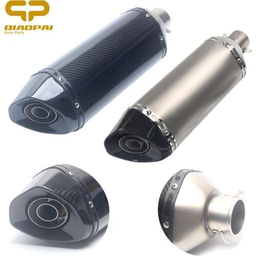 Motorcycle Carbon Fiber Exhaust pipe Escape Muffler 51 For Suzuki GW250 Kawasaki Z750 Z800 Z250 Z900 Z1000 Yamaha R1 R3 R6 Honda
