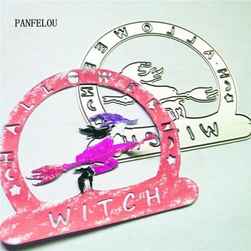 Halloween The witch magic paper die metal craft cuts dies cutting die emboss Scrapbooking DIY Easter album cards