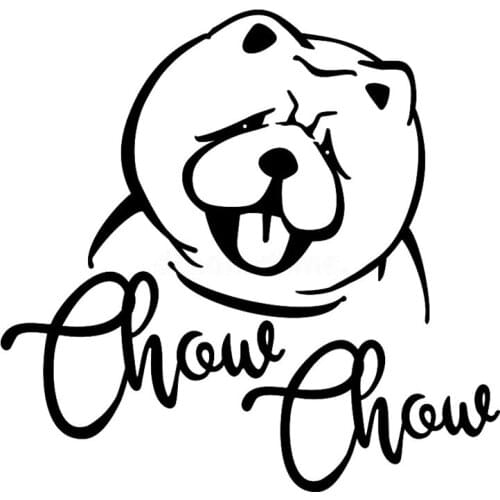 Hot Sell Lovely I Love My Chow Vinly Car Stickers Decal Car Bodyes S Decal Auto Decor Anti- Decoration KK15*15cm